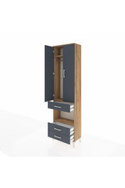 Arges Dolap 3 Raflı 3 Çekmeceli Tek Askılı 60x30x221 - S29M097V8A