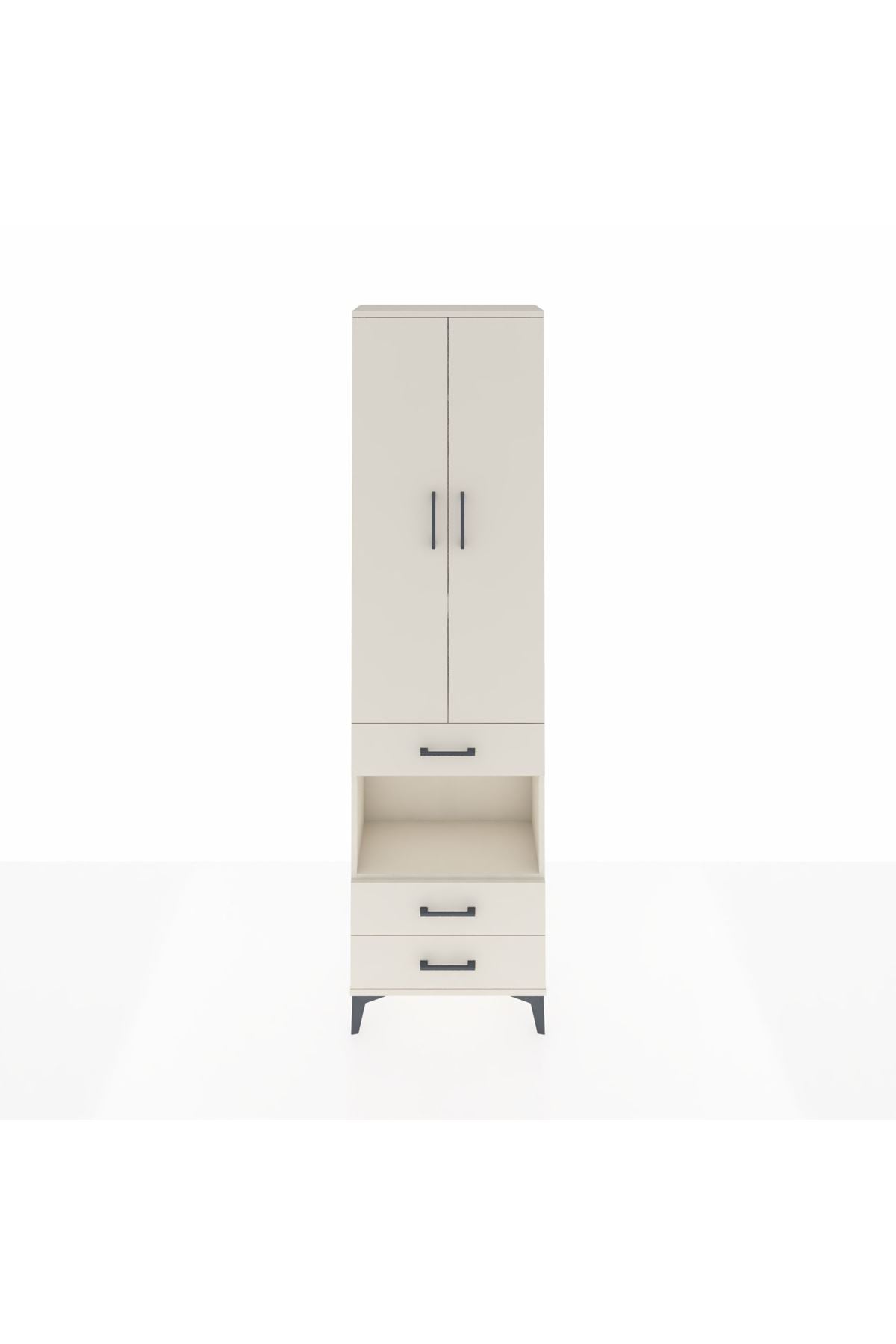 Arges Dolap 4 Raflı 3 Çekmeceli 2 Kapaklı 60x30x221 - S29M098V1A