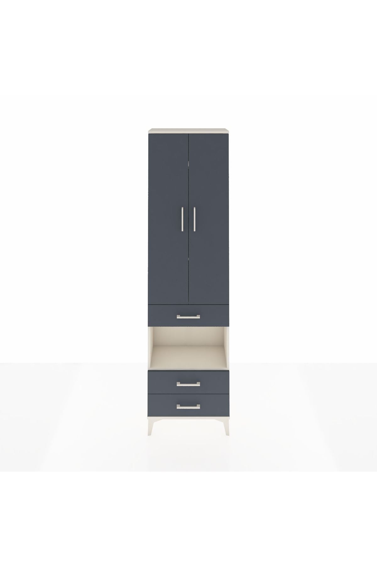 Arges Dolap 4 Raflı 3 Çekmeceli 2 Kapaklı 60x30x221 - S29M098V2A