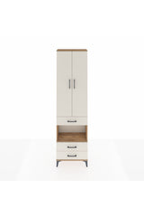 Arges Dolap 4 Raflı 3 Çekmeceli 2 Kapaklı 60x30x221