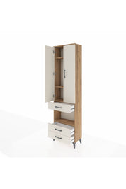 Arges Dolap 4 Raflı 3 Çekmeceli 2 Kapaklı 60x30x221 - S29M098V7A