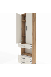 Arges Dolap 4 Raflı 3 Çekmeceli 2 Kapaklı 60x30x221 - S29M098V7A