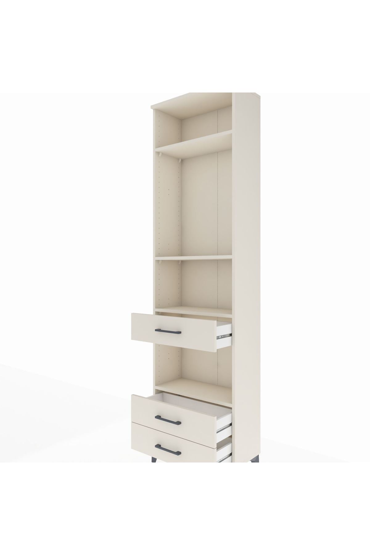Arges Dolap 4 Raflı 3 Çekmeceli 60x30x221 - S29M099V1A