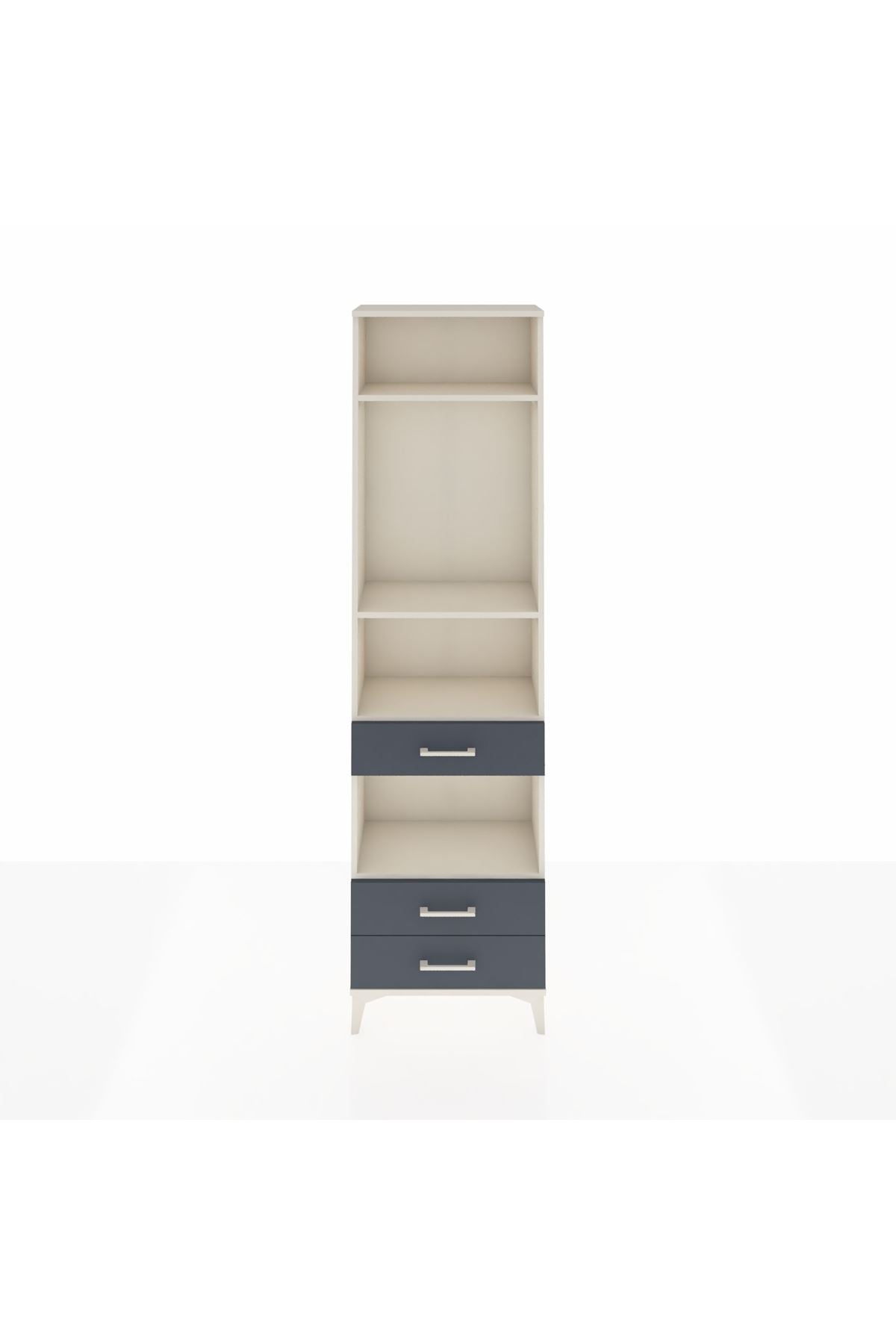 Arges Dolap 4 Raflı 3 Çekmeceli 60x30x221 - S29M099V2A