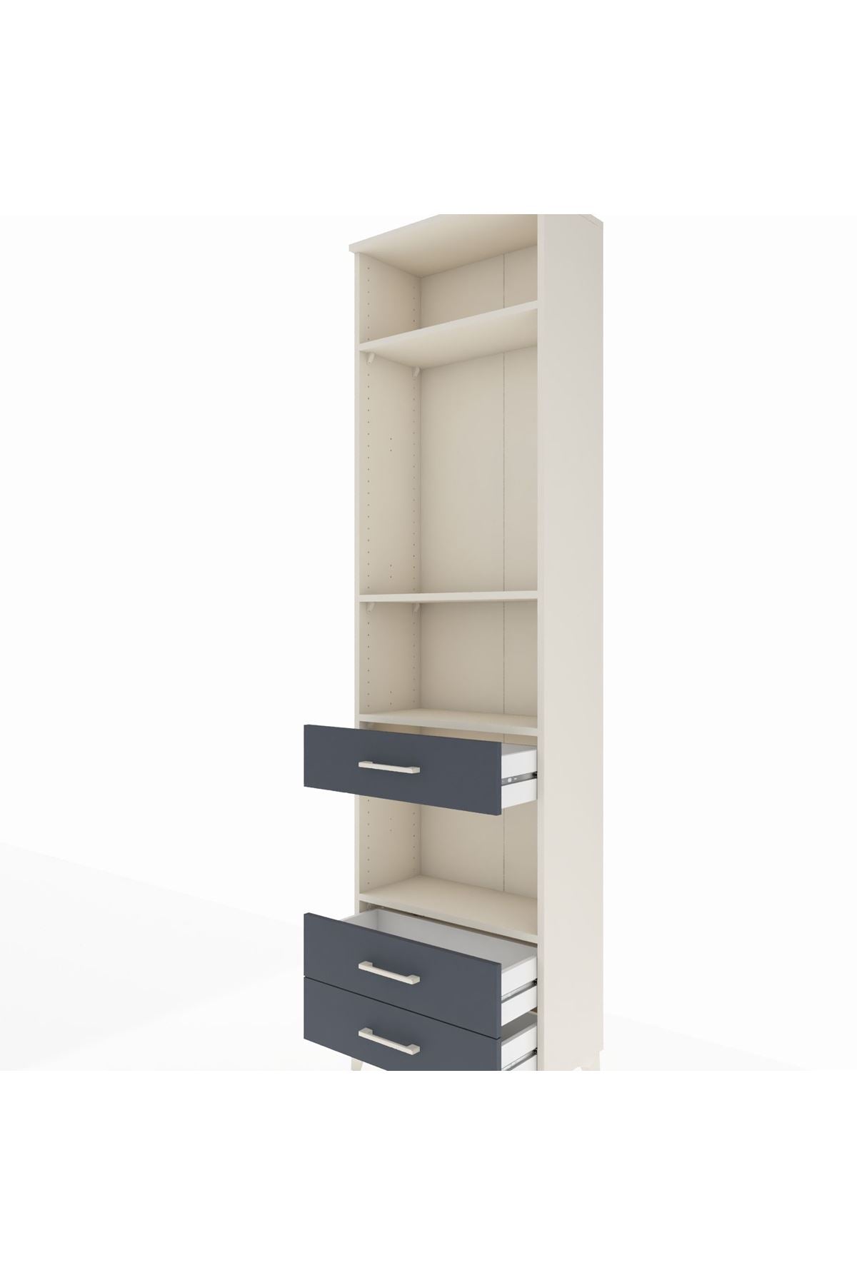 Arges Dolap 4 Raflı 3 Çekmeceli 60x30x221 - S29M099V2A