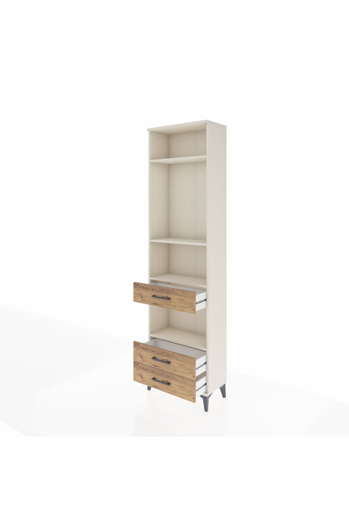 Arges Dolap 4 Raflı 3 Çekmeceli 60x30x221 - S29M099V3A