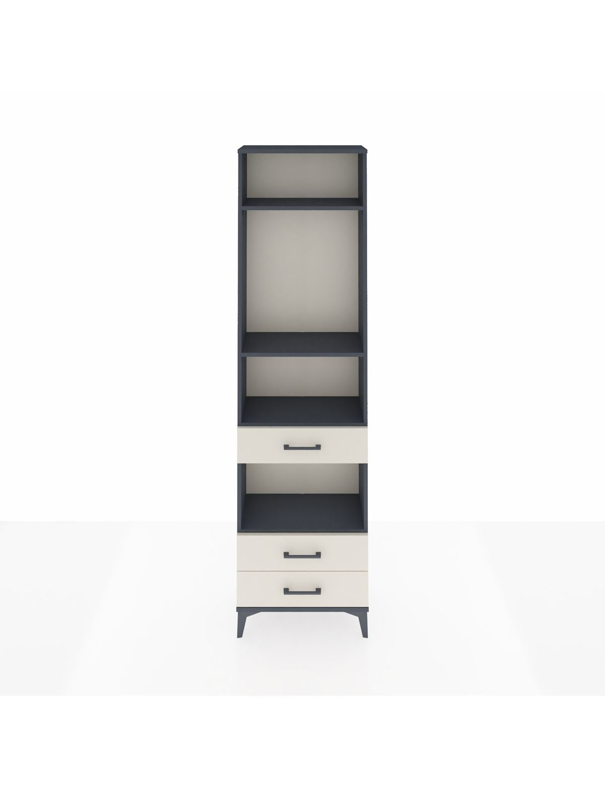 Arges Dolap 4 Raflı 3 Çekmeceli 60x30x221 - S29M099V4A