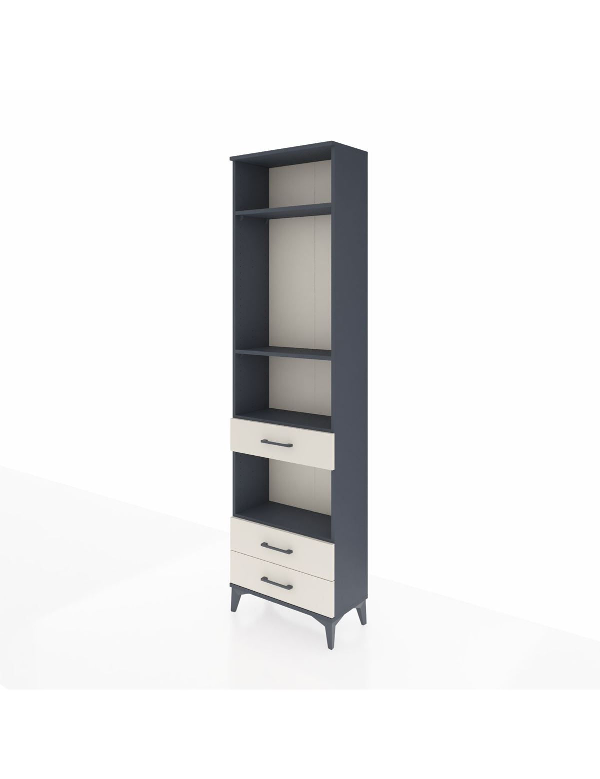 Arges Dolap 4 Raflı 3 Çekmeceli 60x30x221 - S29M099V4A