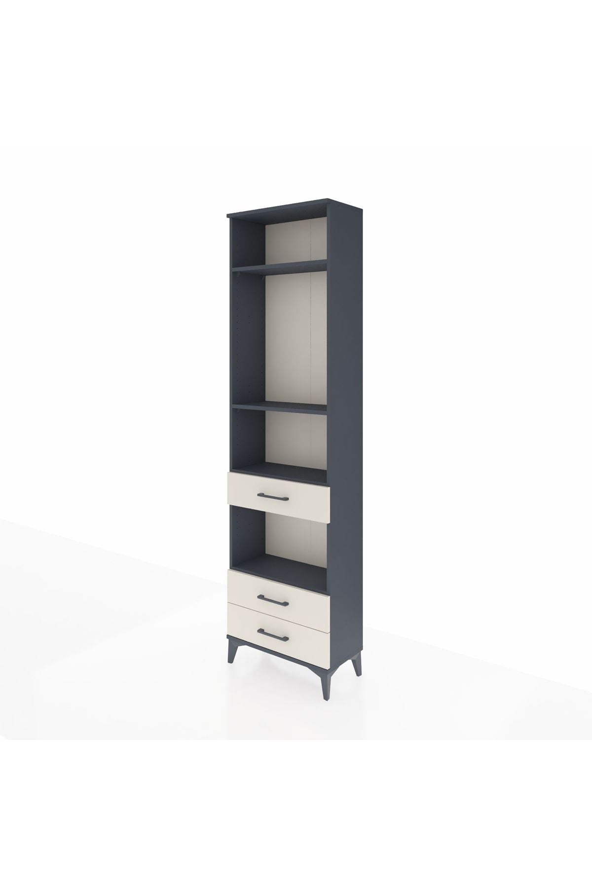 Arges Dolap 4 Raflı 3 Çekmeceli 60x30x221 - S29M099V4A