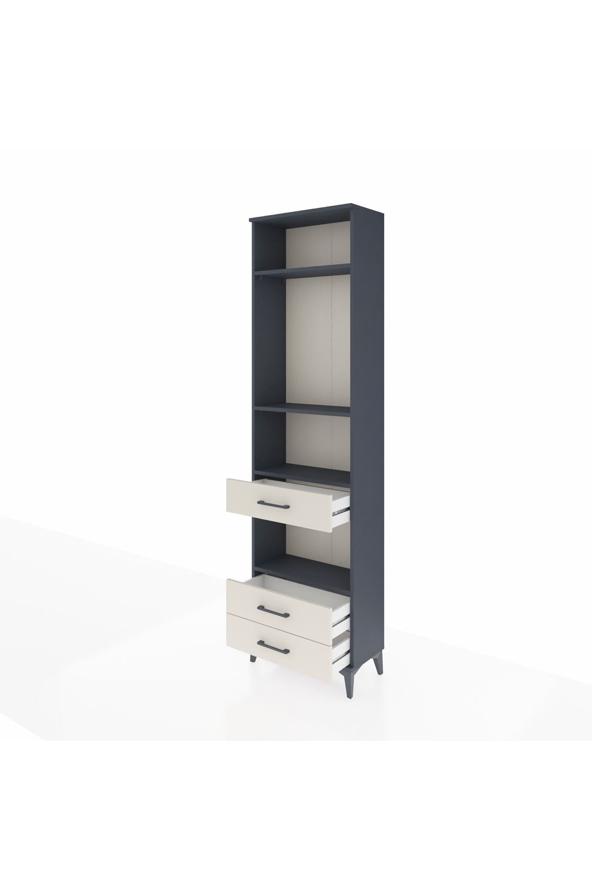 Arges Dolap 4 Raflı 3 Çekmeceli 60x30x221 - S29M099V4A