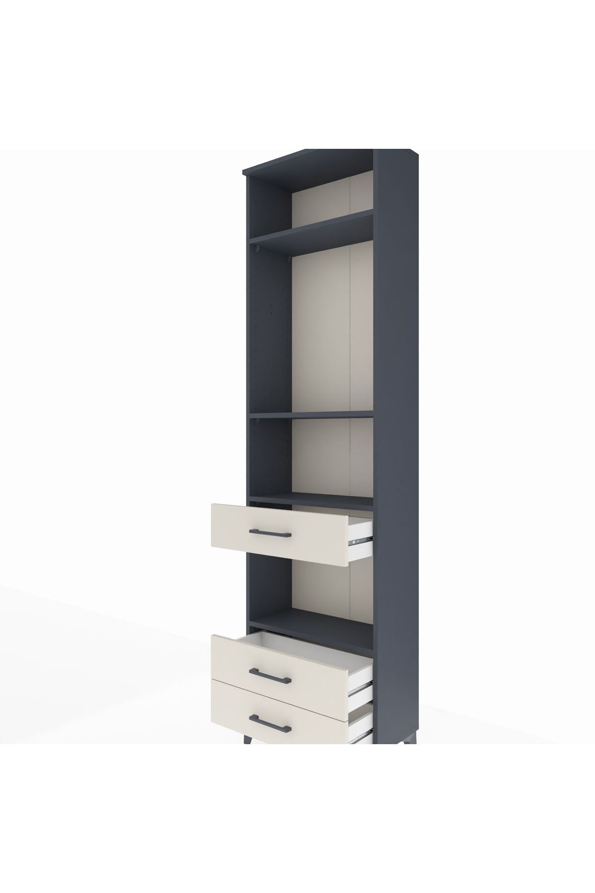 Arges Dolap 4 Raflı 3 Çekmeceli 60x30x221 - S29M099V4A