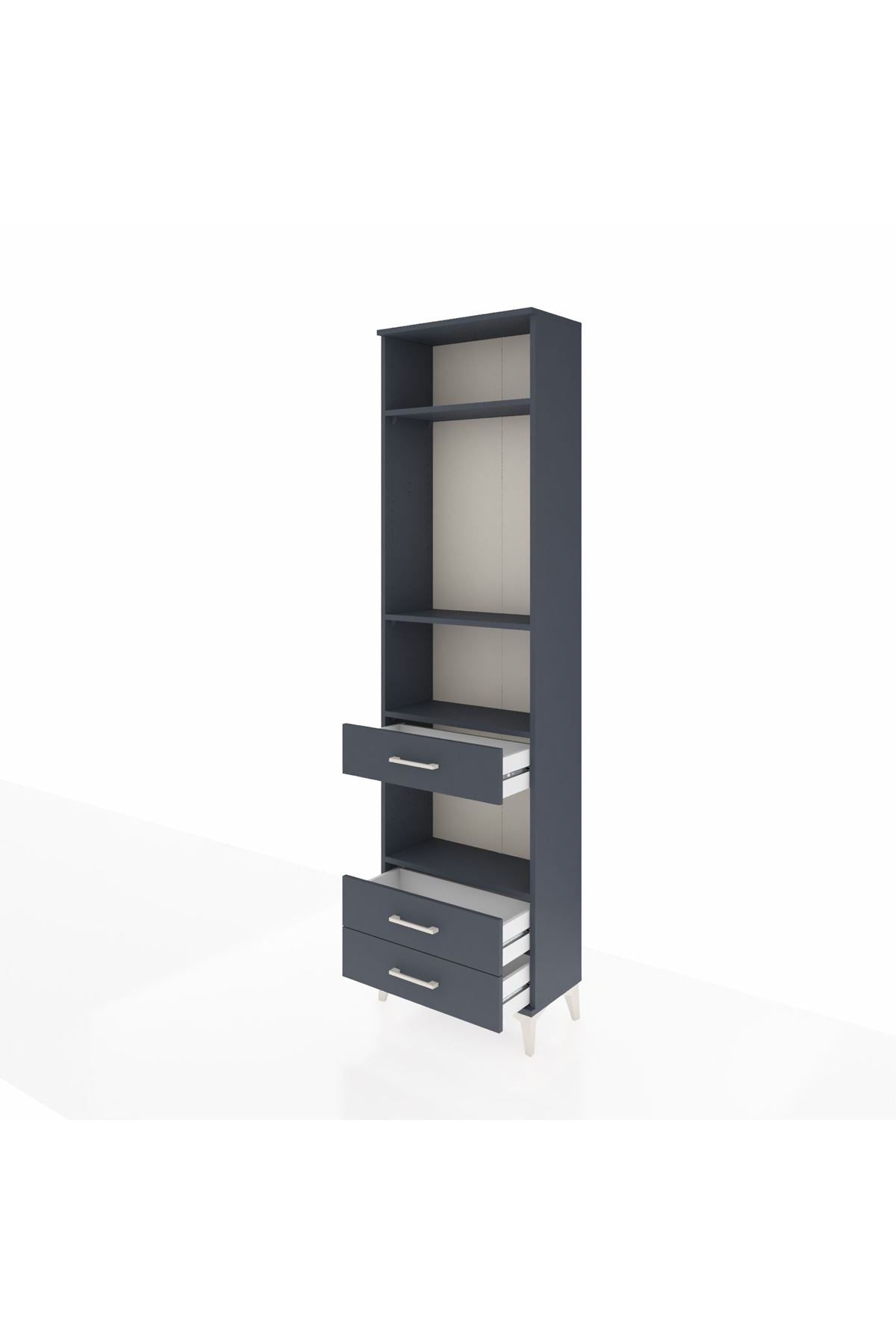 Arges Dolap 4 Raflı 3 Çekmeceli 60x30x221 - S29M099V5A