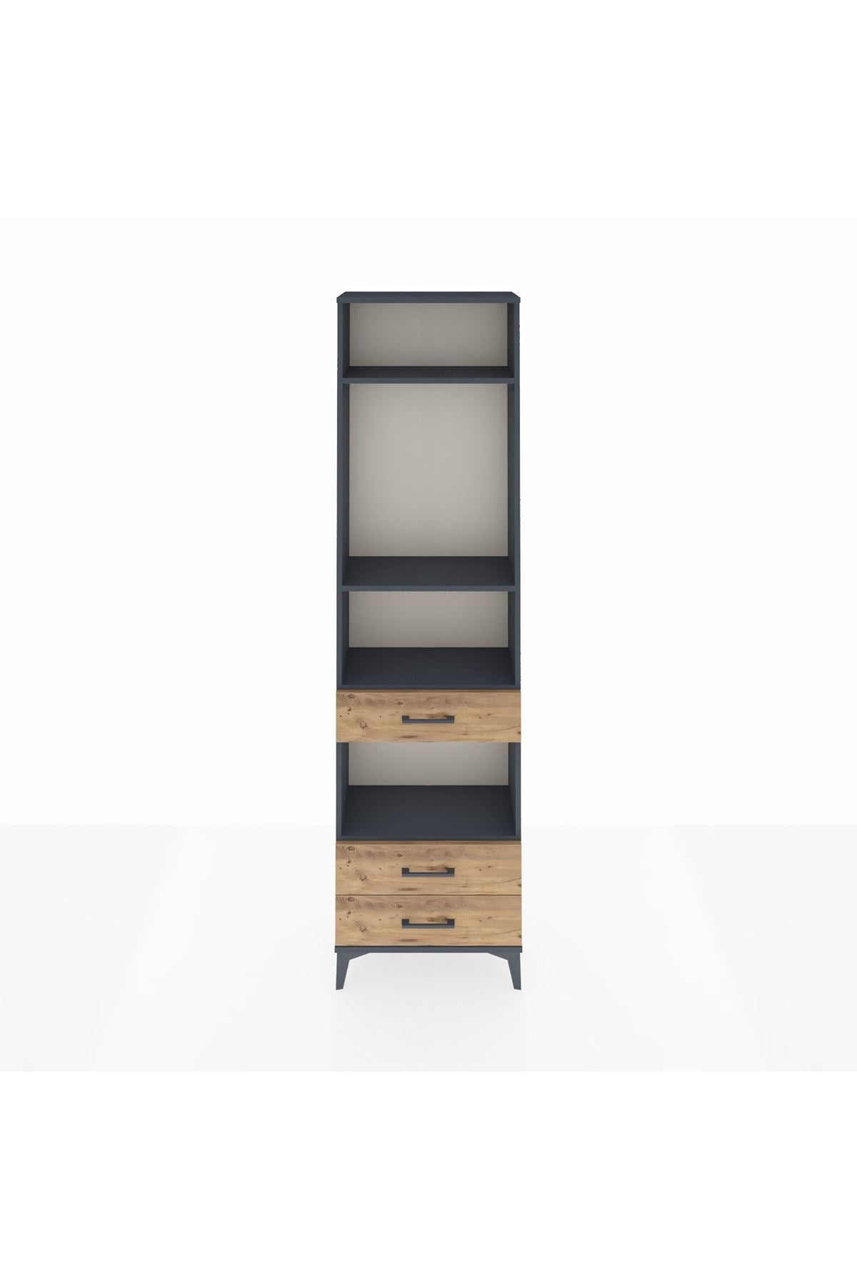 Arges Dolap 4 Raflı 3 Çekmeceli 60x30x221 - S29M099V6A