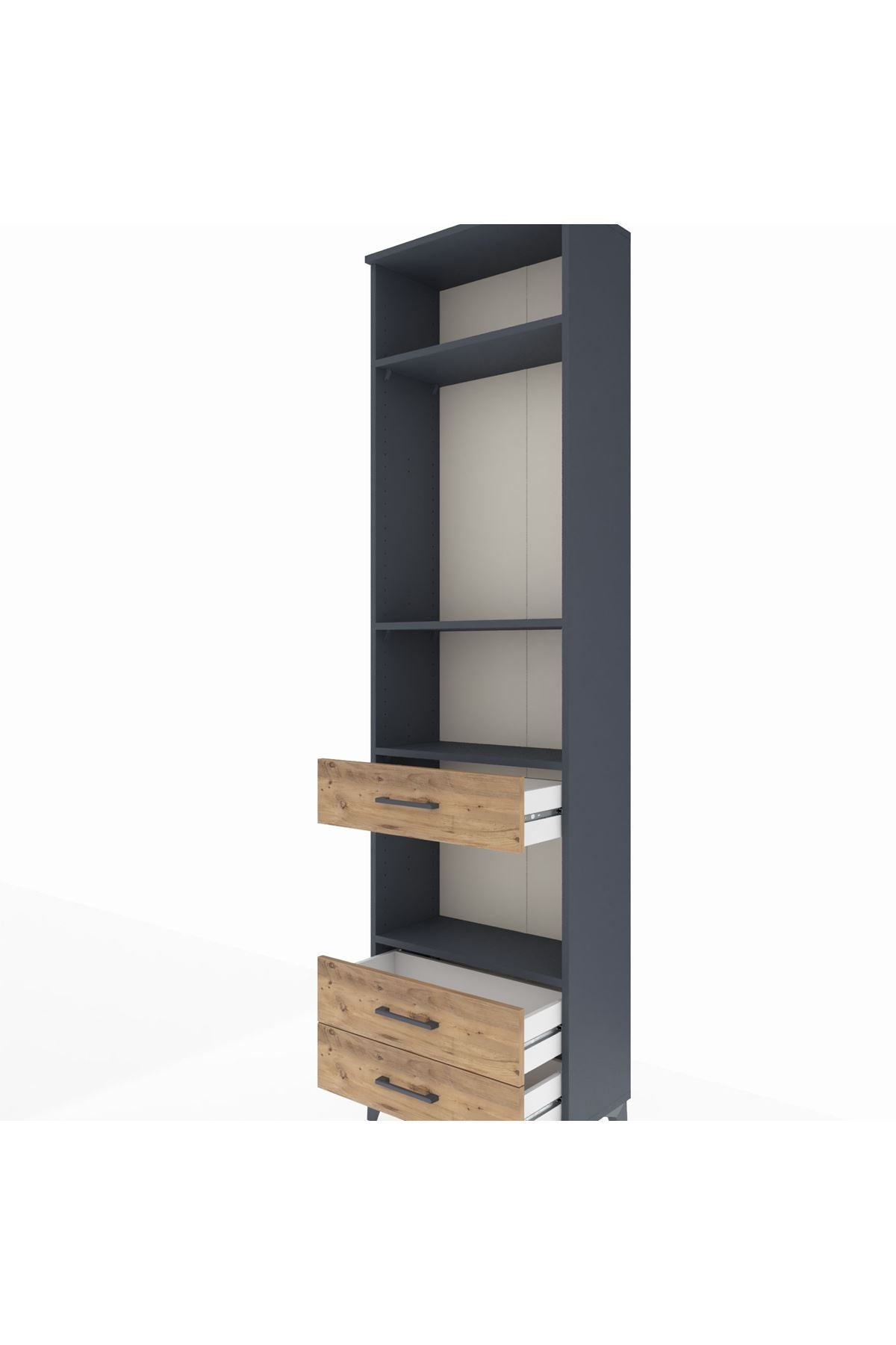 Arges Dolap 4 Raflı 3 Çekmeceli 60x30x221 - S29M099V6A