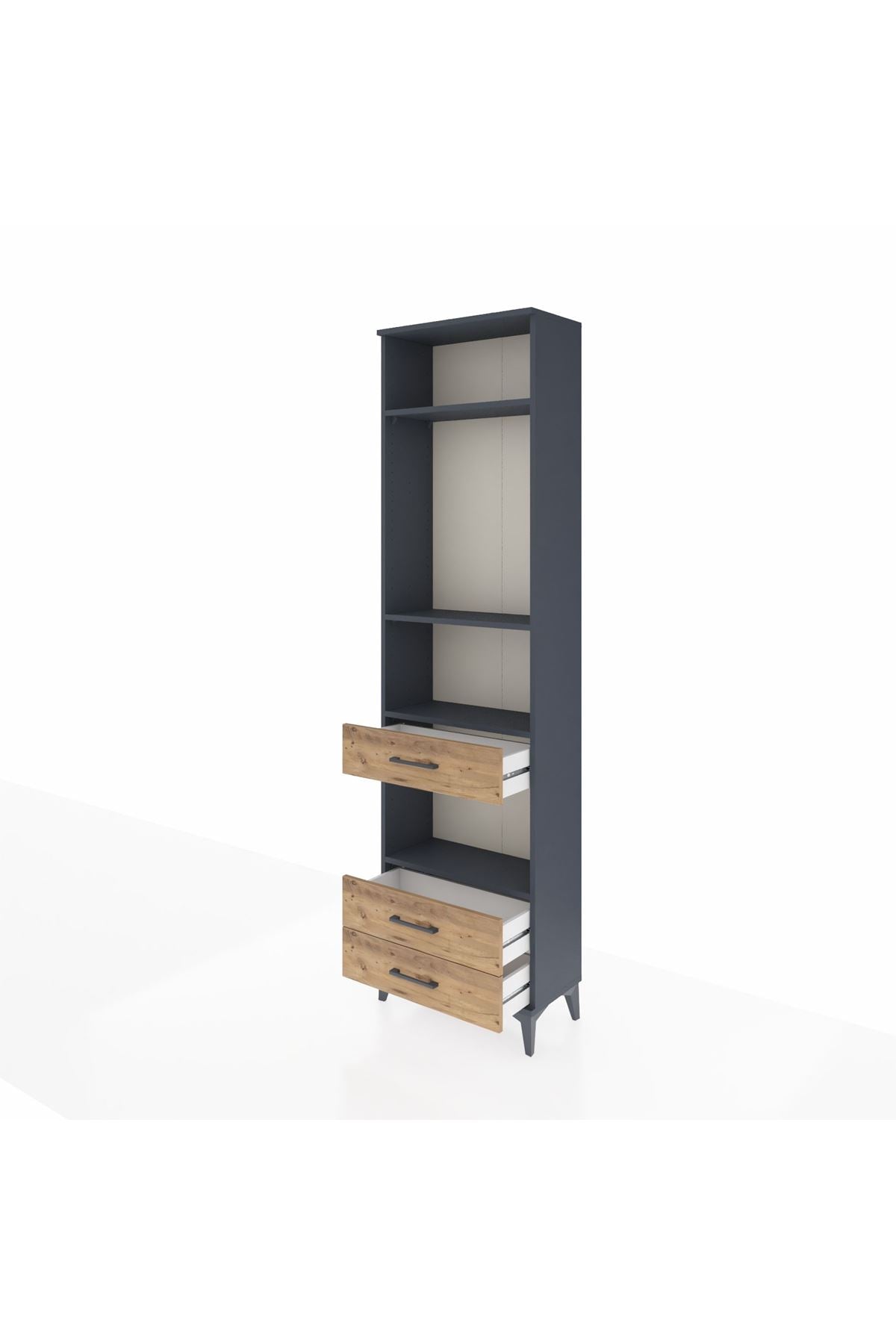 Arges Dolap 4 Raflı 3 Çekmeceli 60x30x221 - S29M099V6A