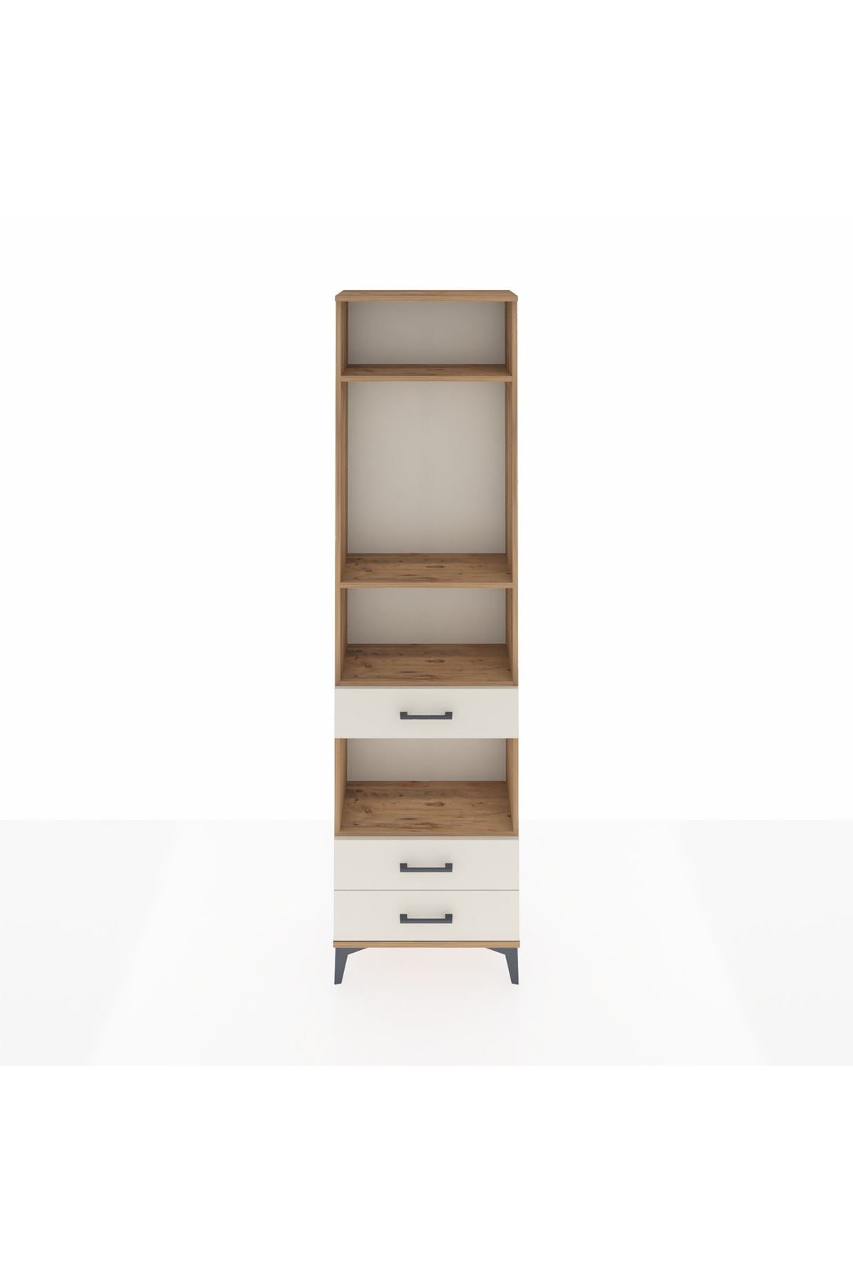 Arges Dolap 4 Raflı 3 Çekmeceli 60x30x221 - S29M099V7A