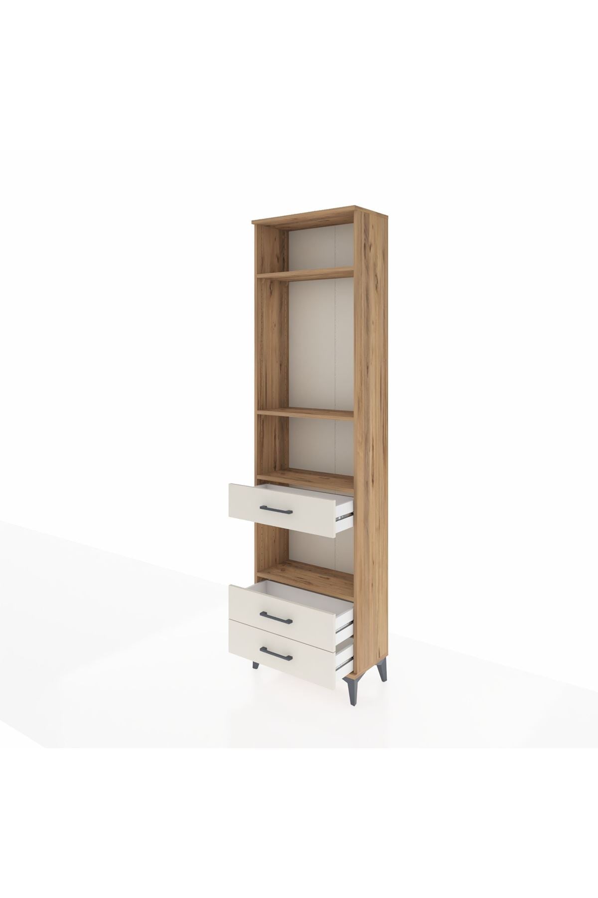 Arges Dolap 4 Raflı 3 Çekmeceli 60x30x221 - S29M099V7A