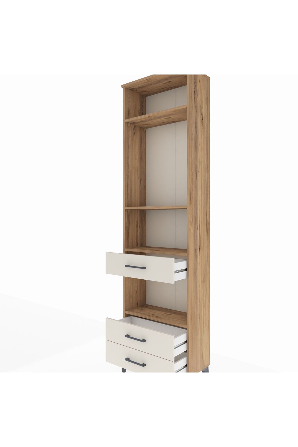 Arges Dolap 4 Raflı 3 Çekmeceli 60x30x221 - S29M099V7A