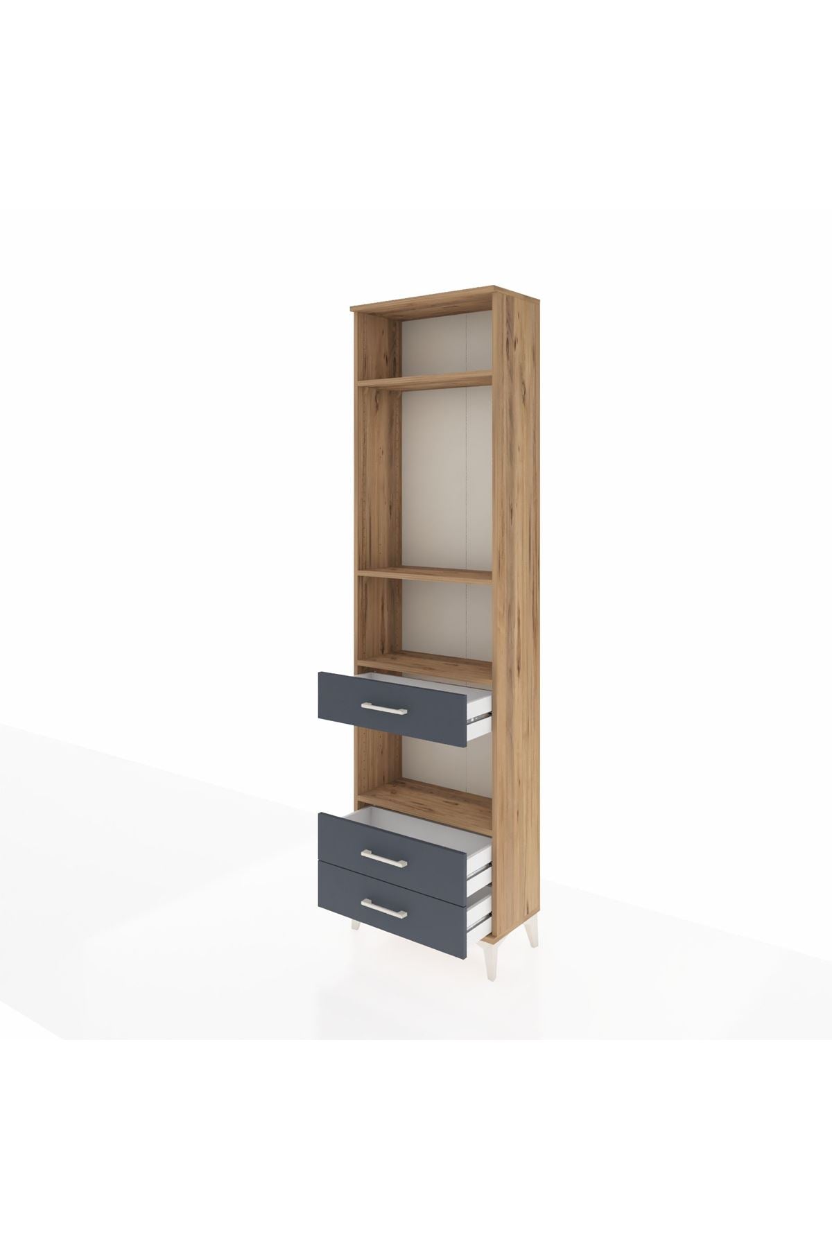 Arges Dolap 4 Raflı 3 Çekmeceli 60x30x221 - S29M099V8A