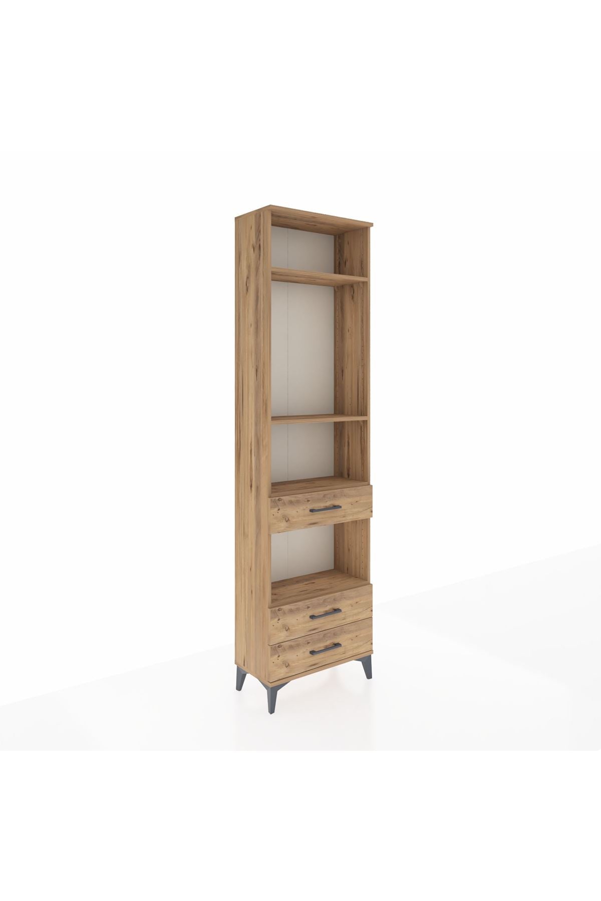 Arges Dolap 4 Raflı 3 Çekmeceli 60x30x221 - S29M099V9A