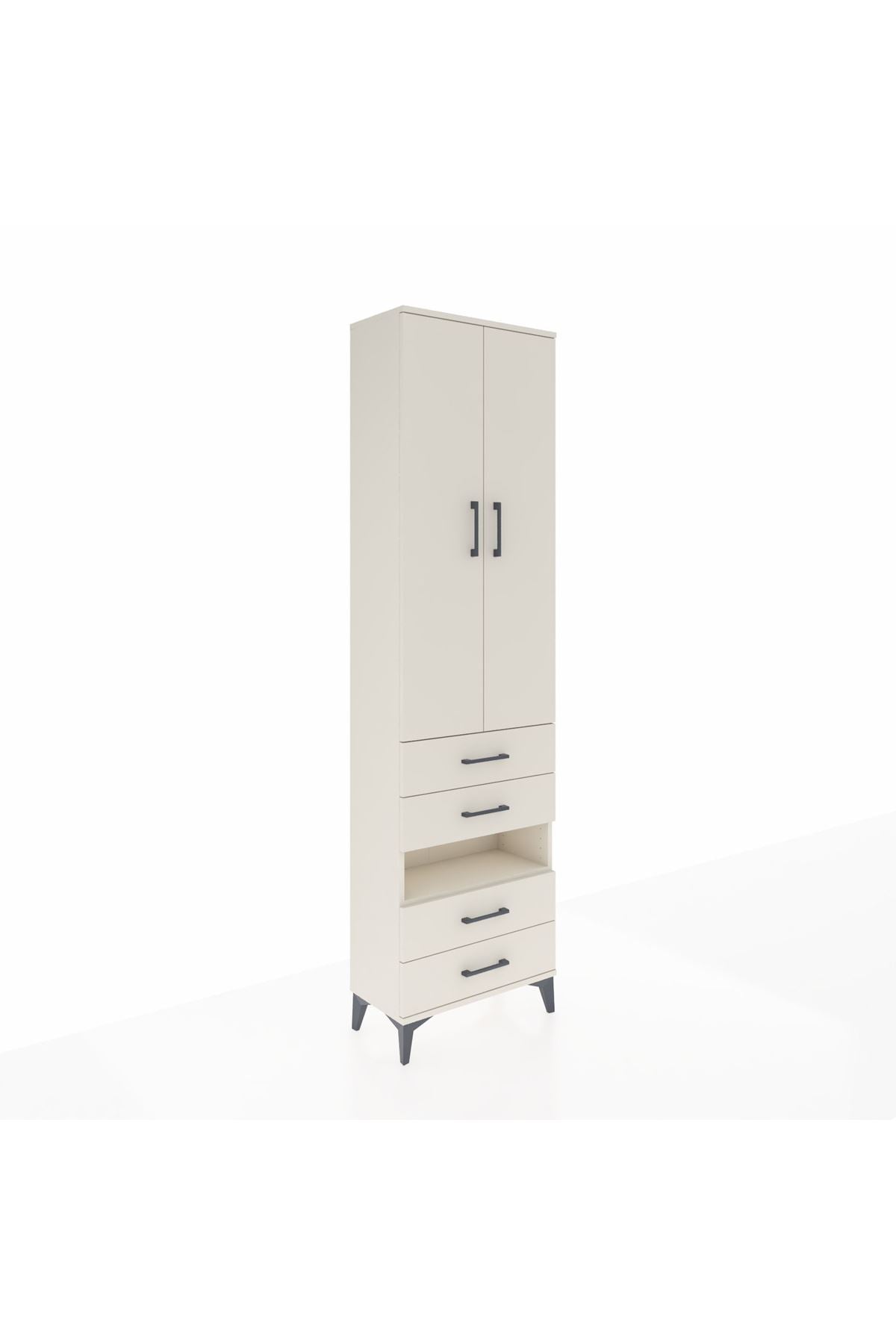 Arges Dolap 3 Raflı 4 Çekmeceli Tek Askılı 60x30x221 - S29M100V1A