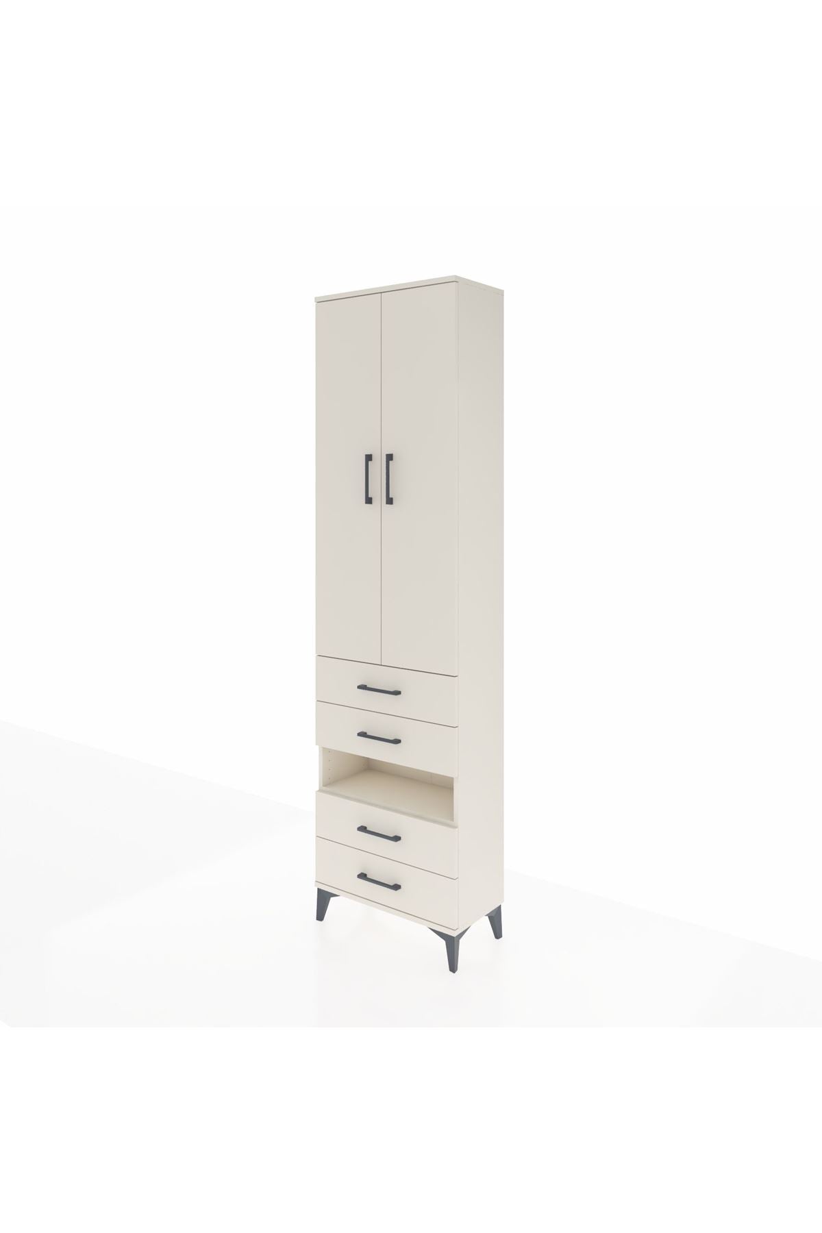 Arges Dolap 3 Raflı 4 Çekmeceli Tek Askılı 60x30x221 - S29M100V1A