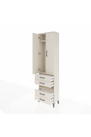 Arges Dolap 3 Raflı 4 Çekmeceli Tek Askılı 60x30x221 - S29M100V1A