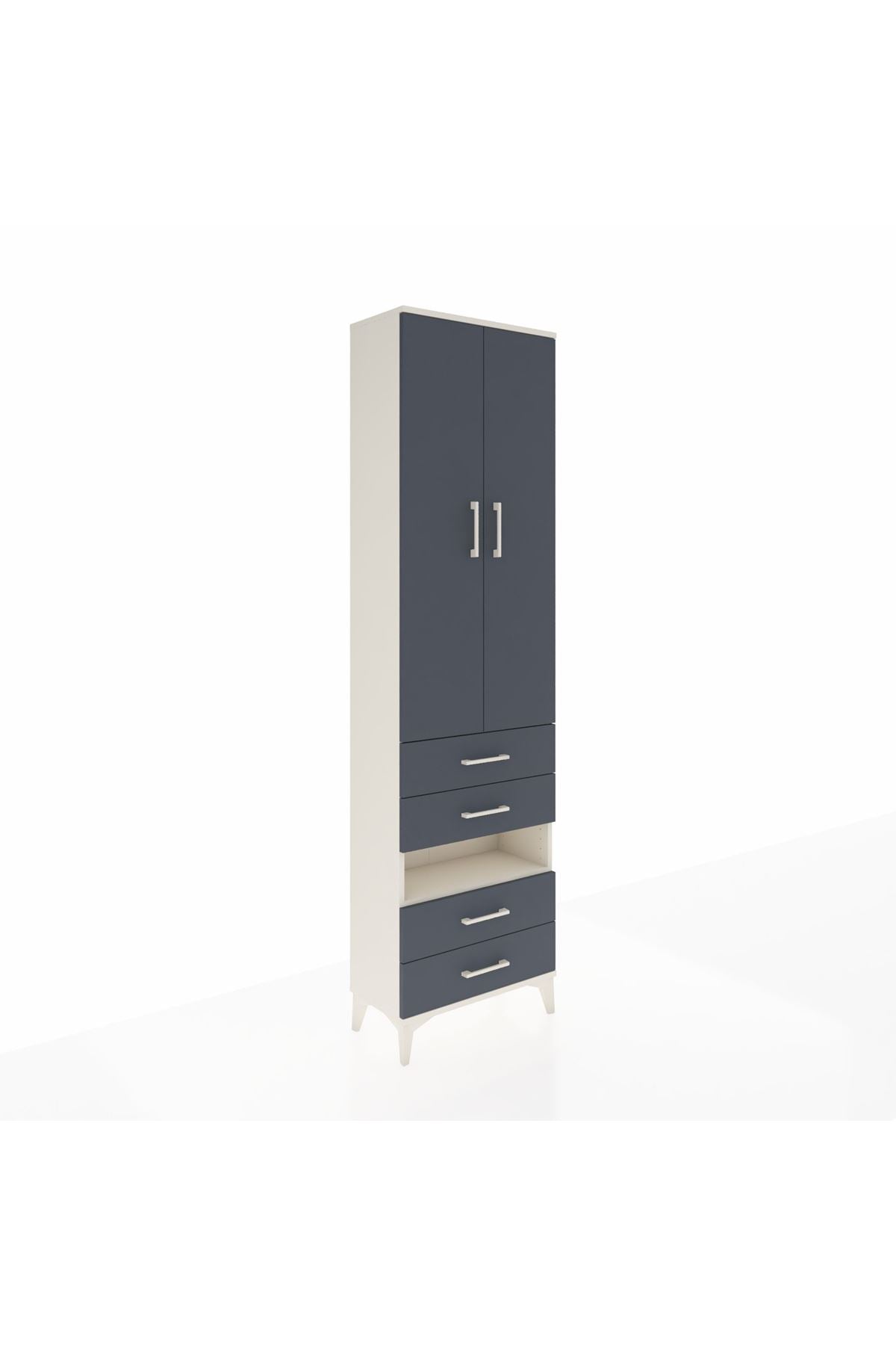 Arges Dolap 3 Raflı 4 Çekmeceli Tek Askılı 60x30x221 - S29M100V2A
