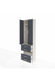 Arges Dolap 3 Raflı 4 Çekmeceli Tek Askılı 60x30x221 - S29M100V2A