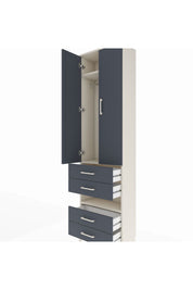 Arges Dolap 3 Raflı 4 Çekmeceli Tek Askılı 60x30x221 - S29M100V2A