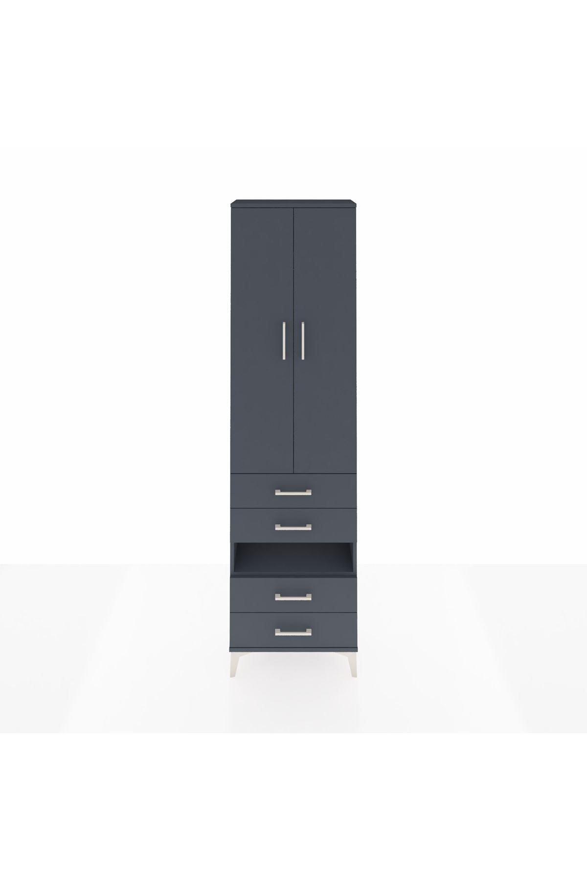 Arges Dolap 3 Raflı 4 Çekmeceli Tek Askılı 60x30x221 - S29M100V5A