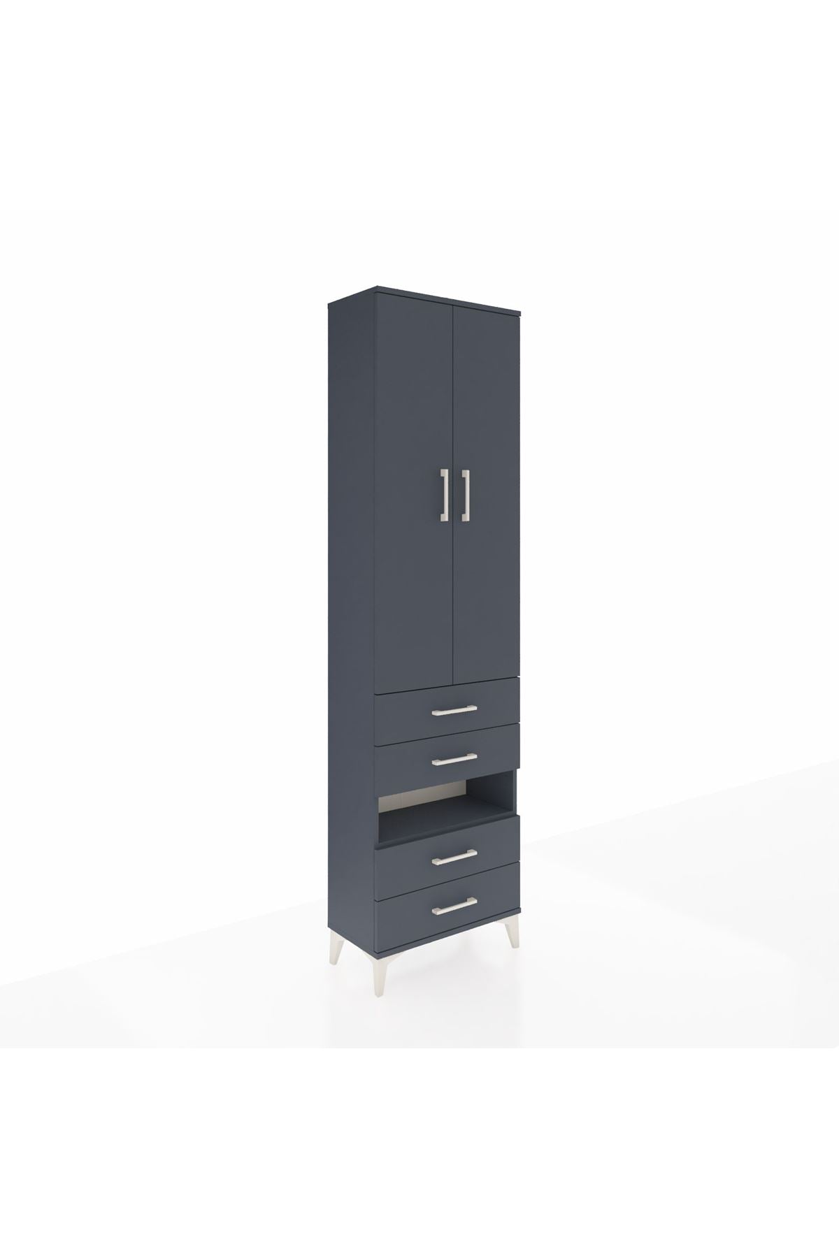 Arges Dolap 3 Raflı 4 Çekmeceli Tek Askılı 60x30x221 - S29M100V5A