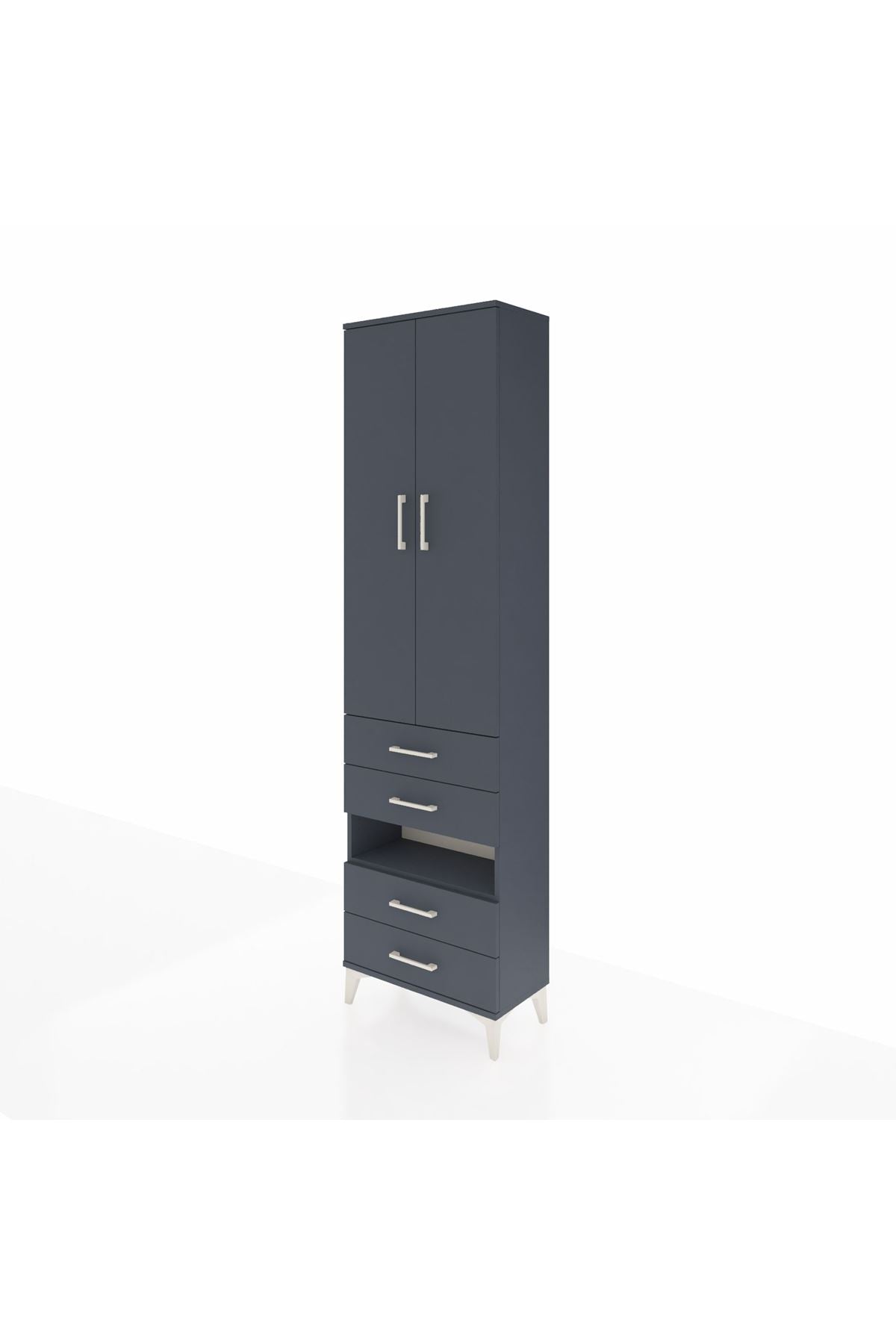 Arges Dolap 3 Raflı 4 Çekmeceli Tek Askılı 60x30x221 - S29M100V5A
