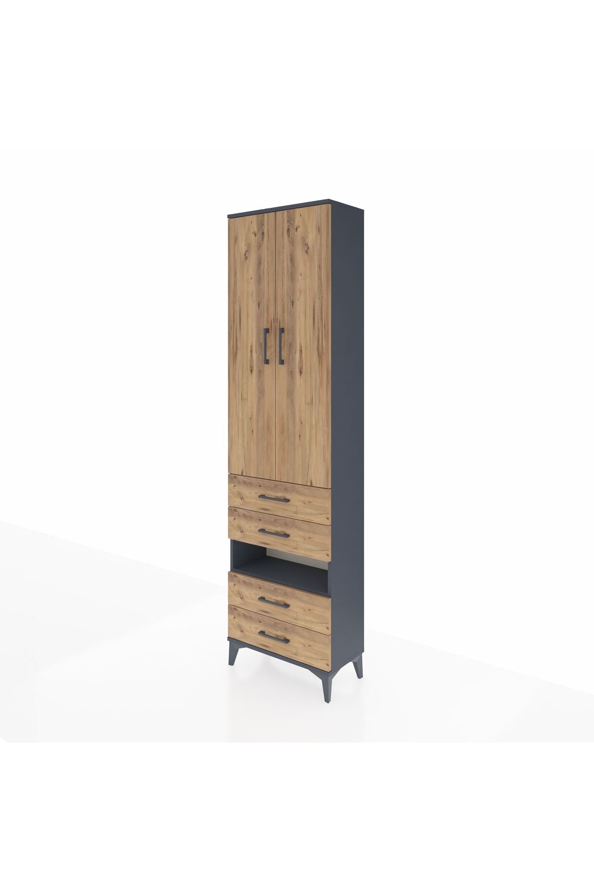 Arges Dolap 3 Raflı 4 Çekmeceli Tek Askılı 60x30x221 - S29M100V6A