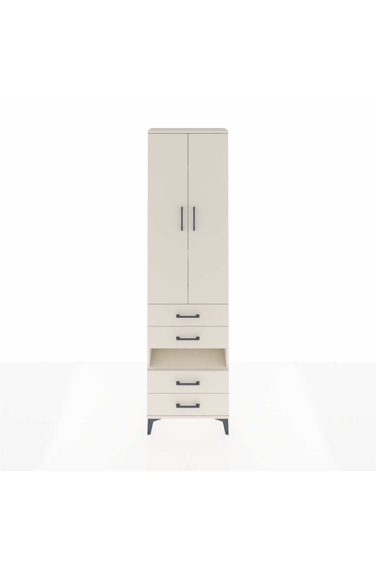 Arges Dolap 4 Raflı 4 Çekmeceli 2 Kapaklı 60x30x221 - S29M101V1A