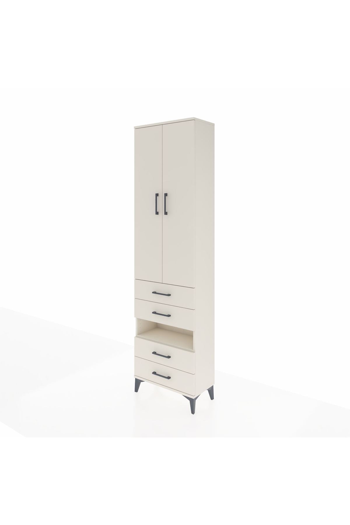 Arges Dolap 4 Raflı 4 Çekmeceli 2 Kapaklı 60x30x221 - S29M101V1A