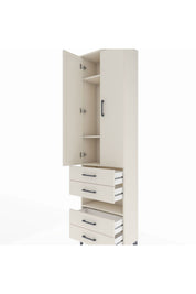 Arges Dolap 4 Raflı 4 Çekmeceli 2 Kapaklı 60x30x221 - S29M101V1A