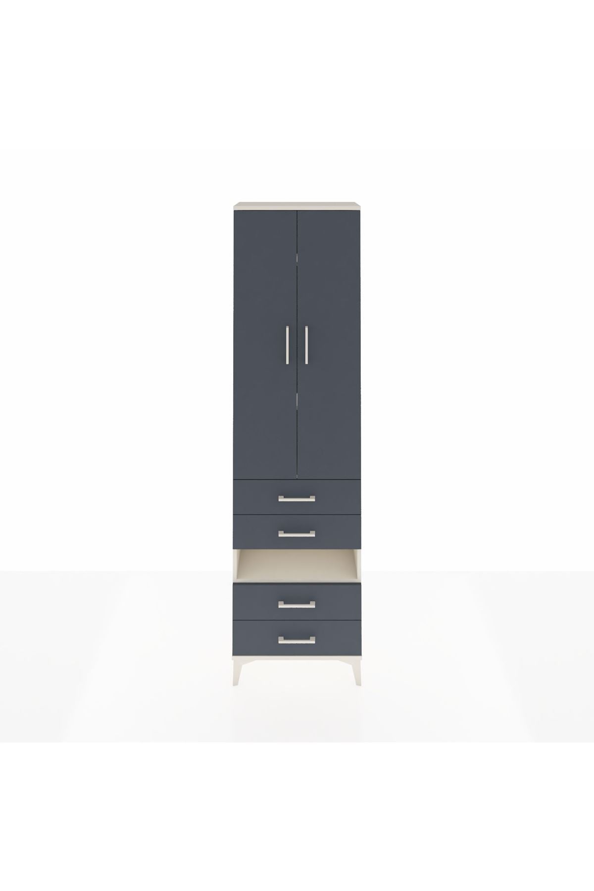 Arges Dolap 4 Raflı 4 Çekmeceli 2 Kapaklı 60x30x221 - S29M101V2A