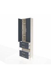 Arges Dolap 4 Raflı 4 Çekmeceli 2 Kapaklı 60x30x221 - S29M101V2A