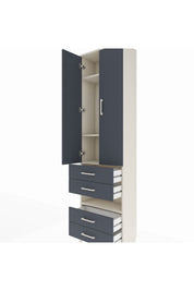 Arges Dolap 4 Raflı 4 Çekmeceli 2 Kapaklı 60x30x221 - S29M101V2A