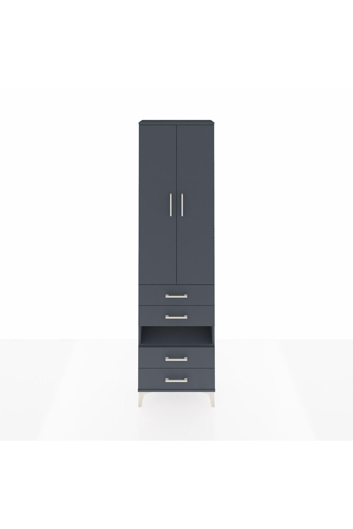 Arges Dolap 4 Raflı 4 Çekmeceli 2 Kapaklı 60x30x221 - S29M101V5A