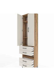 Arges Dolap 4 Raflı 4 Çekmeceli 2 Kapaklı 60x30x221 - S29M101V7A