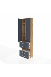 Arges Dolap 4 Raflı 4 Çekmeceli 2 Kapaklı 60x30x221 - S29M101V8A