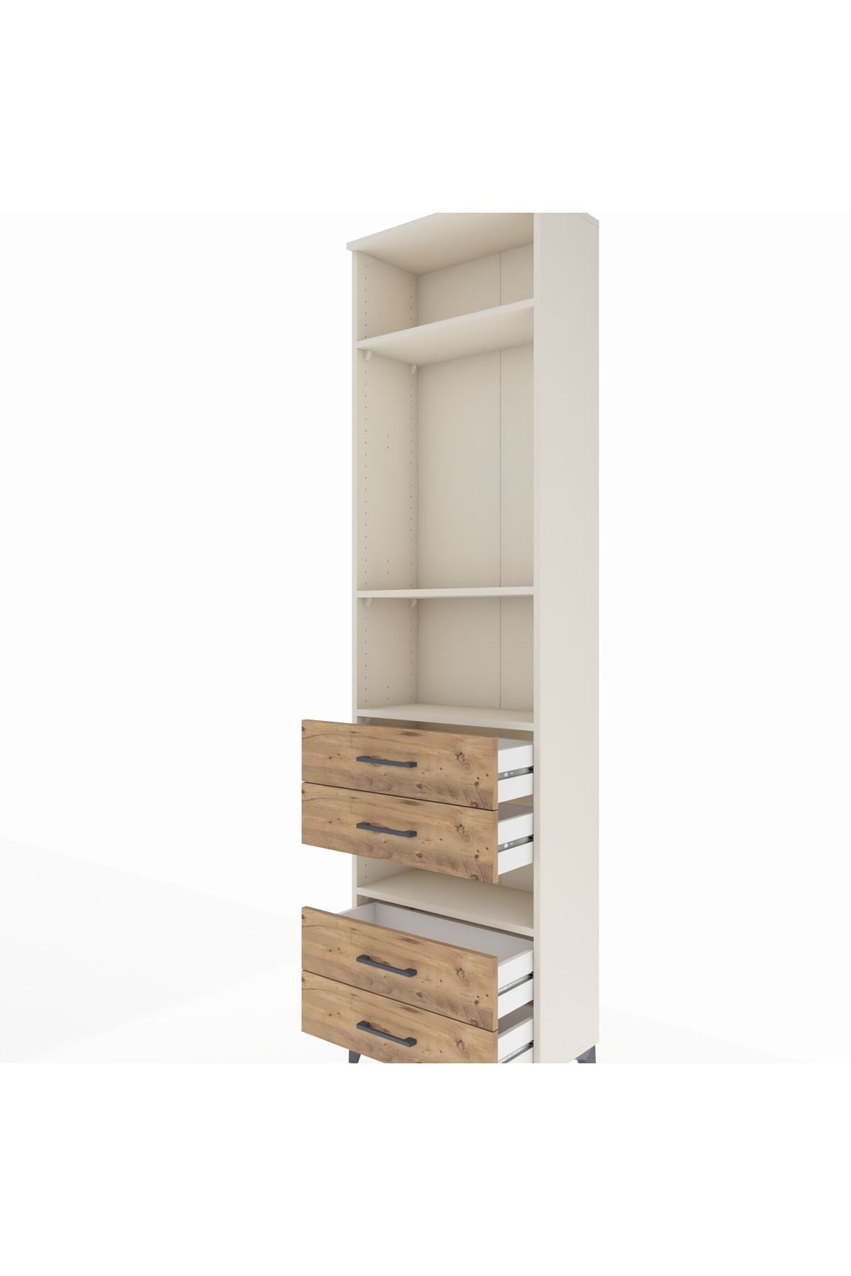 Arges Dolap 4 Raflı 4 Çekmeceli 60x30x221 - S29M102V3A