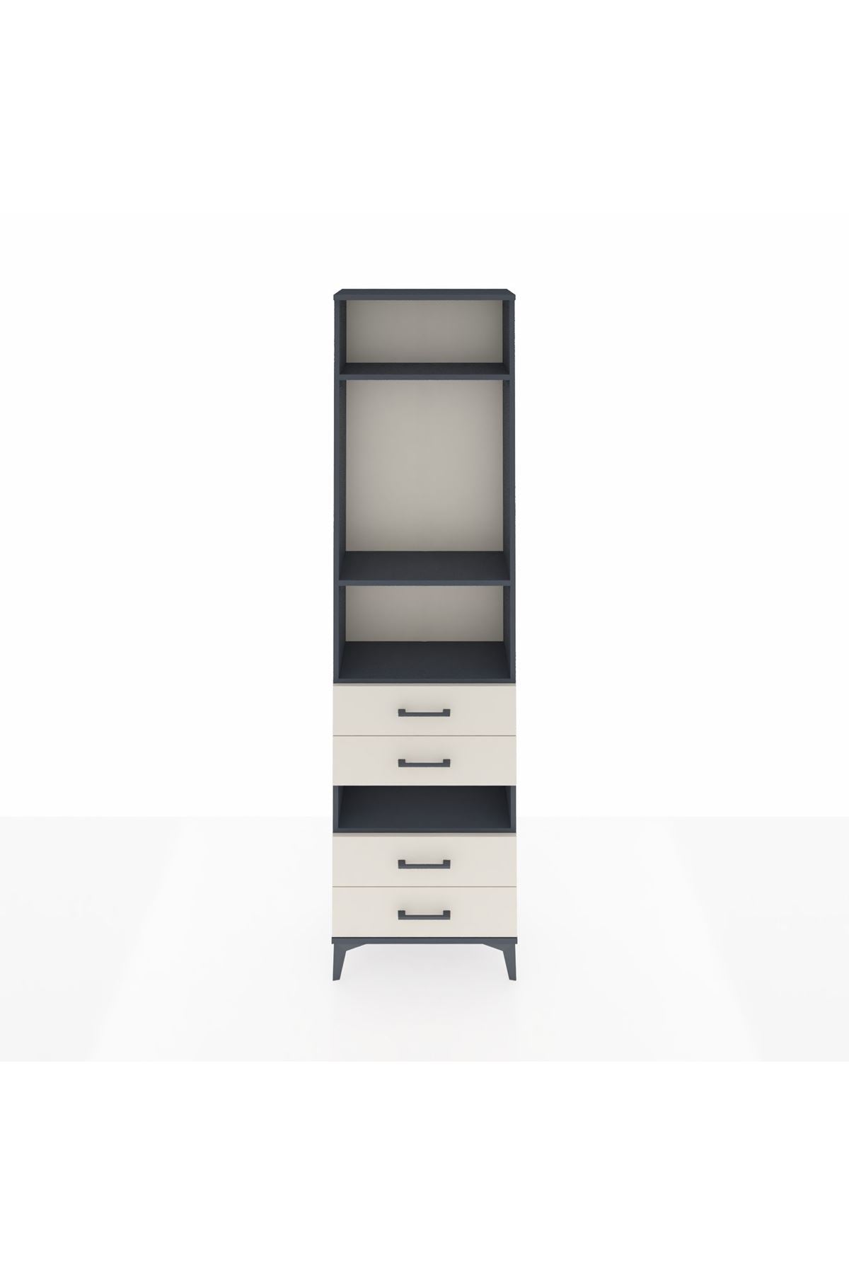 Arges Dolap 4 Raflı 4 Çekmeceli 60x30x221 - S29M102V4A