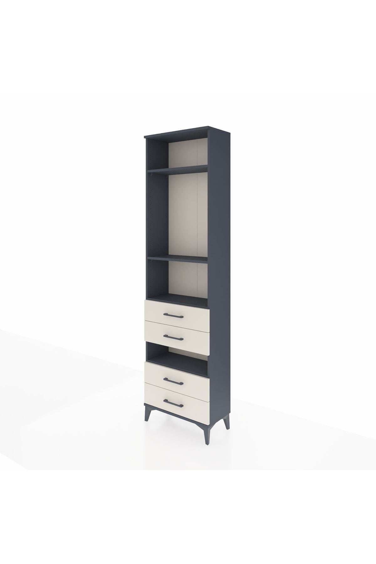 Arges Dolap 4 Raflı 4 Çekmeceli 60x30x221 - S29M102V4A