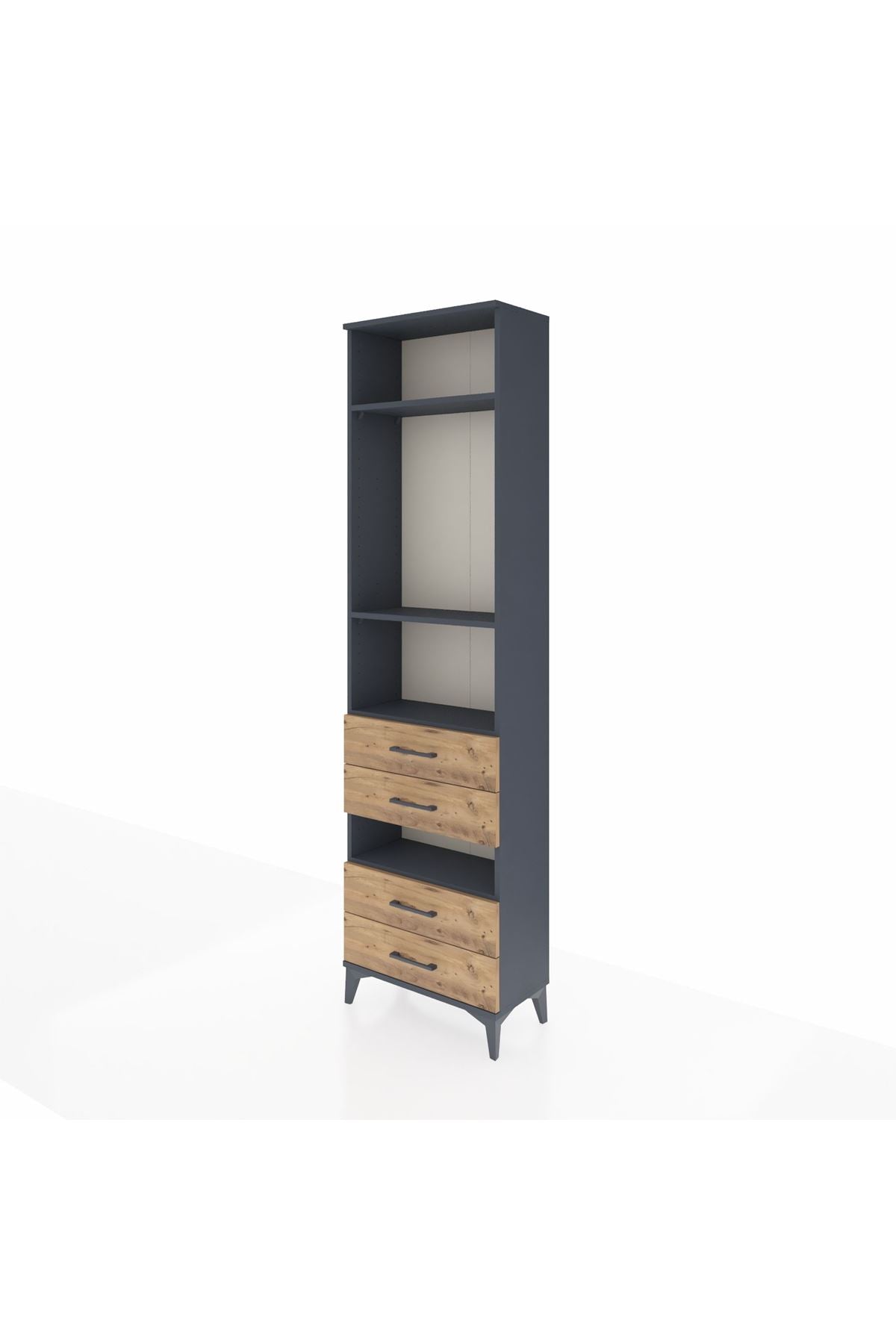 Arges Dolap 4 Raflı 4 Çekmeceli 60x30x221 - S29M102V6A