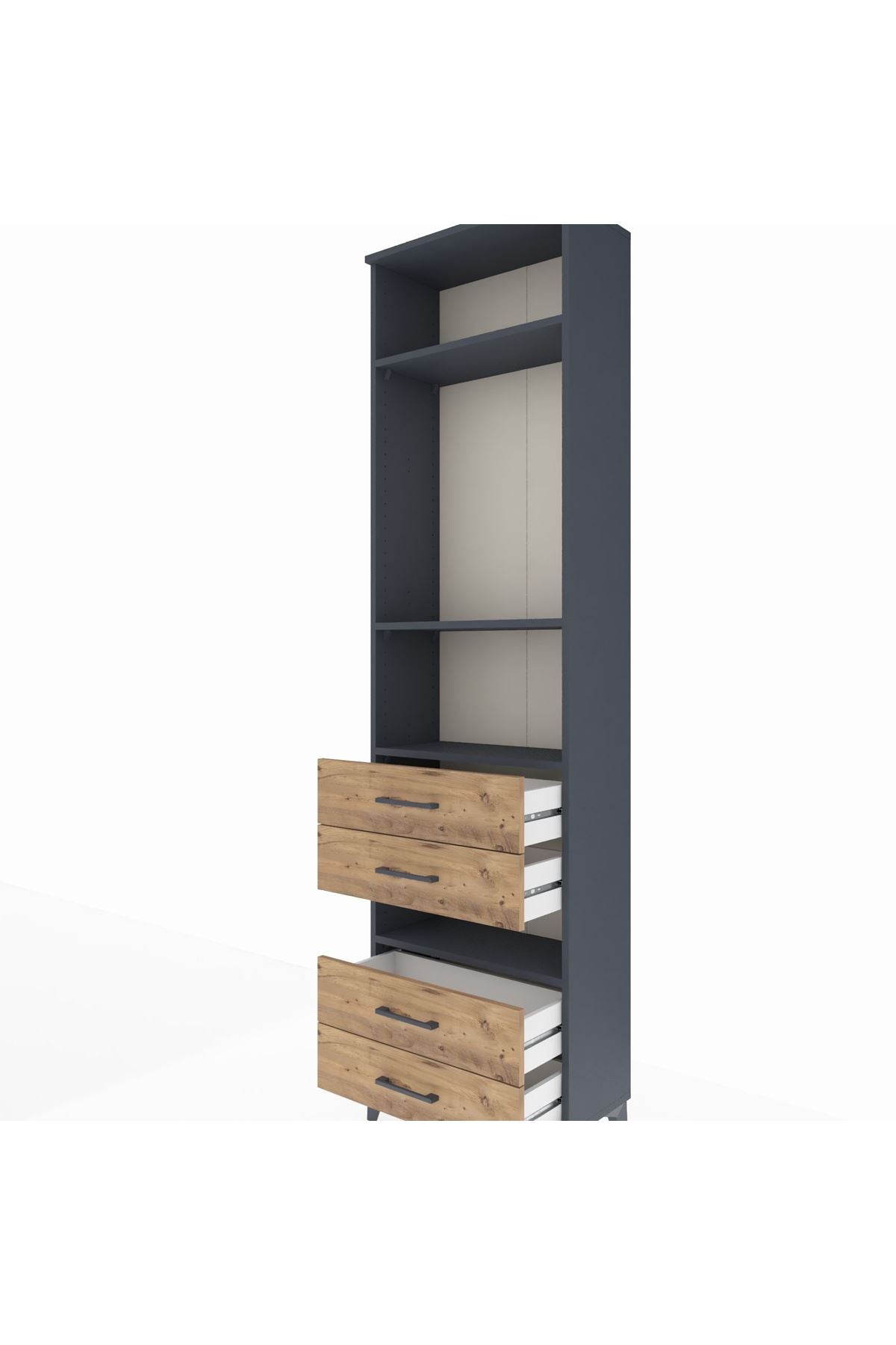 Arges Dolap 4 Raflı 4 Çekmeceli 60x30x221 - S29M102V6A