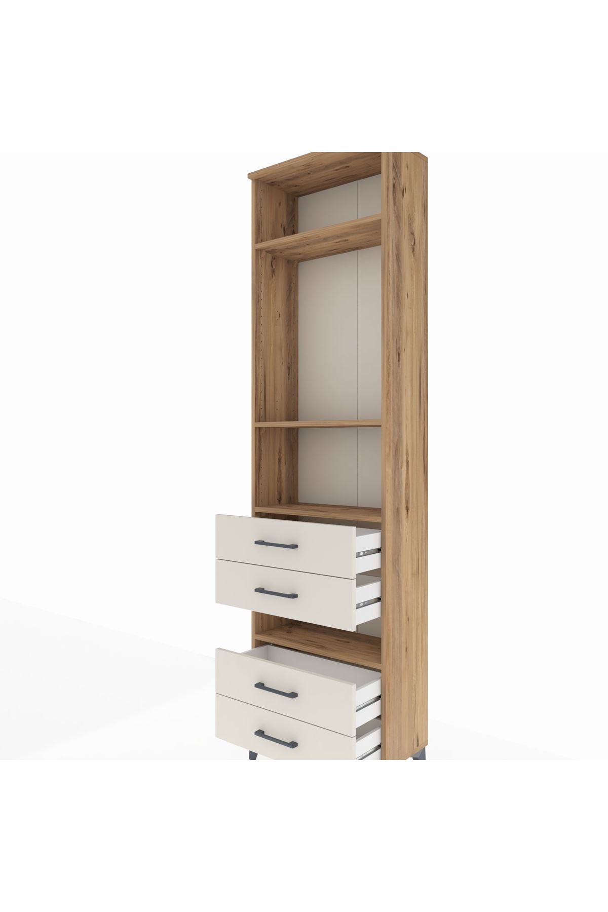 Arges Dolap 4 Raflı 4 Çekmeceli 60x30x221 - S29M102V7A