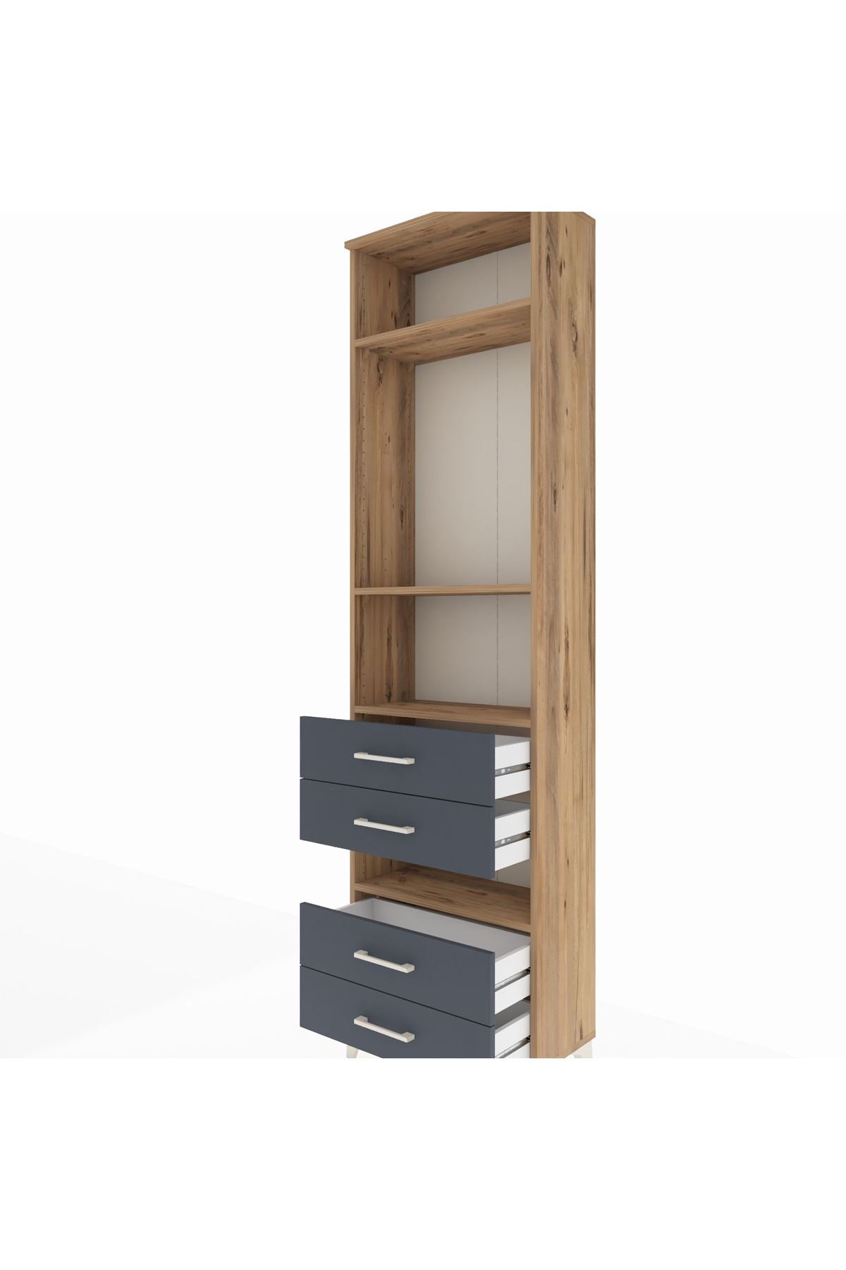 Arges Dolap 4 Raflı 4 Çekmeceli 60x30x221 - S29M102V8A